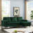 88 Inch Reversible Pull Out Sleeper Sectional Storage Sofa Bed