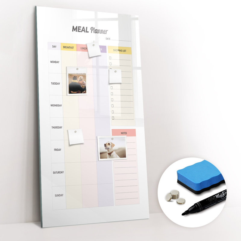 Magnetic Glass Dry Erase Board