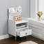 36.5cm W MDF Wood, Metal Bedside Table