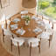Ensemble de chaises de salle à manger rembourrées Modern 8 pièces avec dossier incurvé et structure en bois massif-275538917-275538939