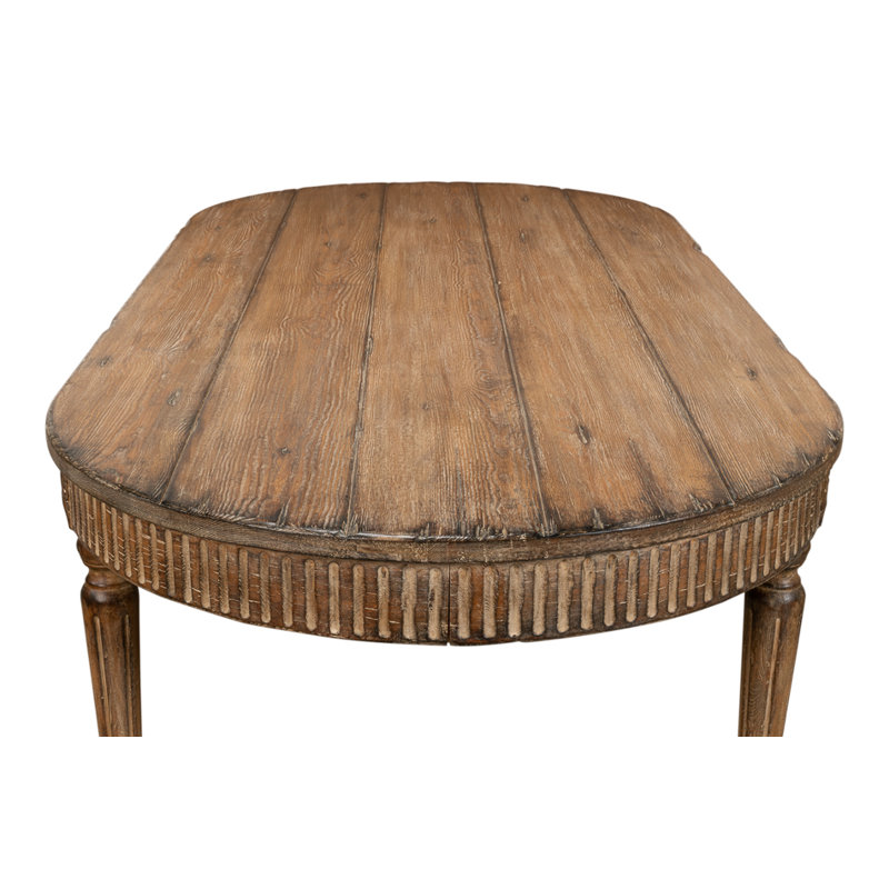 Olguin Oval Pine Wood Dining Table