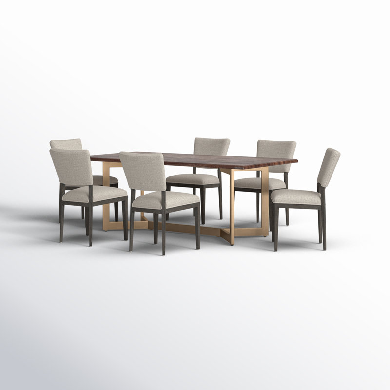 Ikal 7 Piece Dining Set, Light Beige