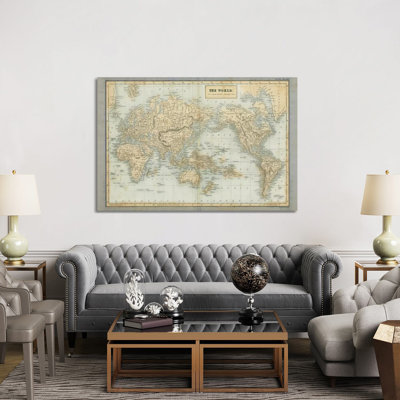 " The World Map Neutral " by Wild Apple Portfolio