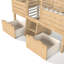 Lit mezzanine simple avec rangement, chambre d'enfant en bois aggloméré
