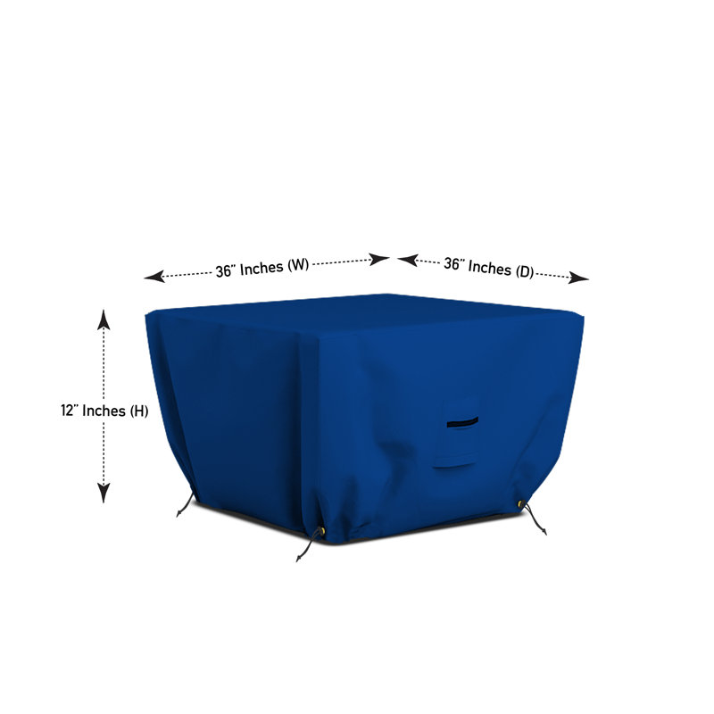 Fire Pit Cover, 30.5cm H x 91.4cm W x 91.4cm D, Blue