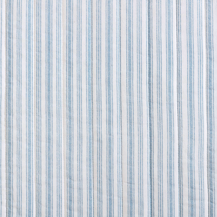 Nautica Coleridge Stripe Pattern Cotton Reversible Quilt Mini Set