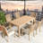 Set Of 2 23" All-Weather Aluminum Patio Dining Chairs With Light Gray Cushions And Khaki Frame-128945175