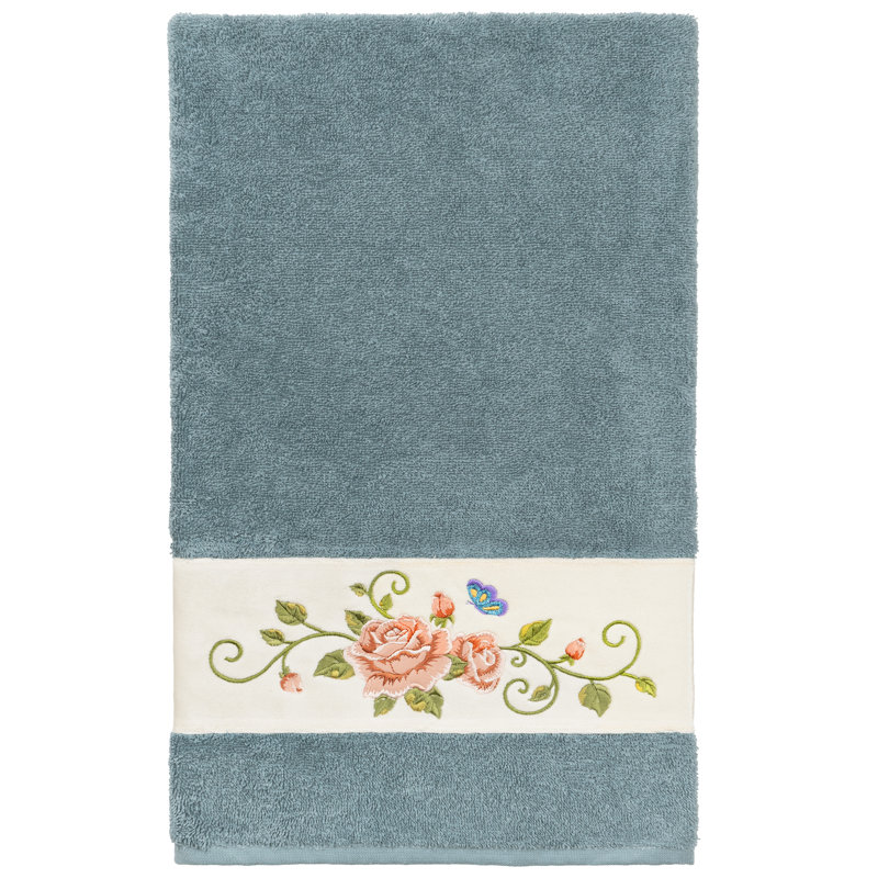 Ensemble de serviettes en coton turc 3 pièces Rebecca, Bleu sarcelle