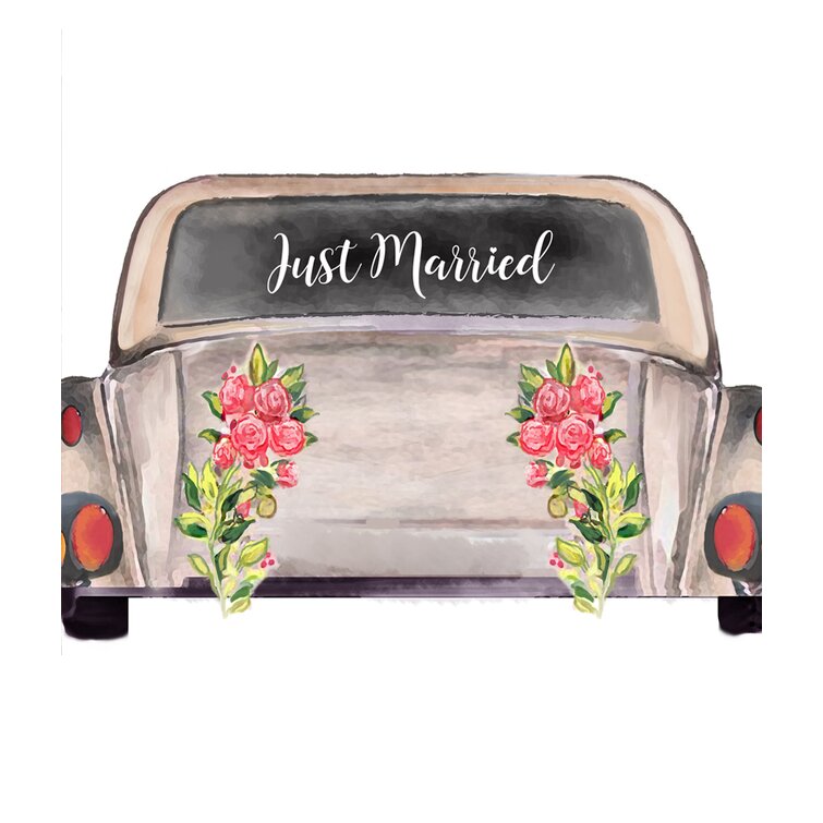 Oriental Trading : Customer Reviews : Just Married Window Cling