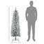 Arbre de Noël artificiel 5 pi avec 263 pointes enneigées, base en métal, arbre de Noël réaliste-1493903476