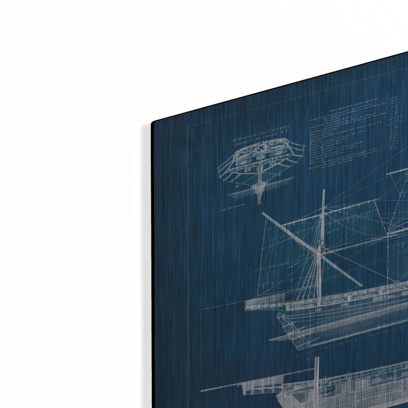«Antique Ship Blueprint I» par Vision Studio, H 36 po x l 24 po