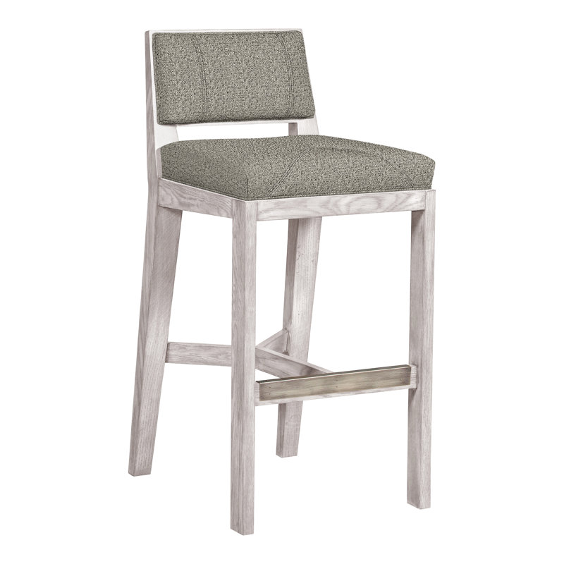 Thom Filicia 32.5'' Bar Stool, Dove Gray, Tuck Graphite
