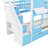 Hatina Kids Castle Style Storage Bunk Bed with Slide and Stairs-987003170-987003182