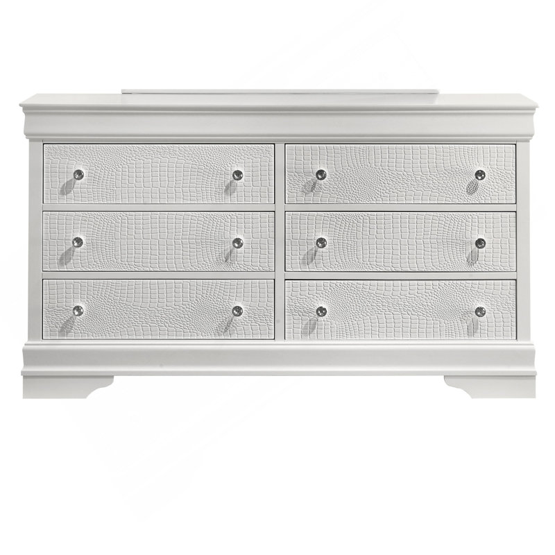 Commode 6 tiroirs Blaze, Blanc