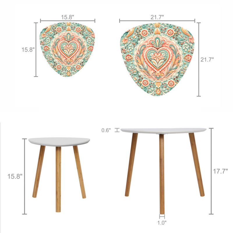 Ensemble de 2 tables basses gigognes Triangle