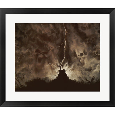 « light into the dark », reproduction de peinture à l’acrylique encadrée sur papier
