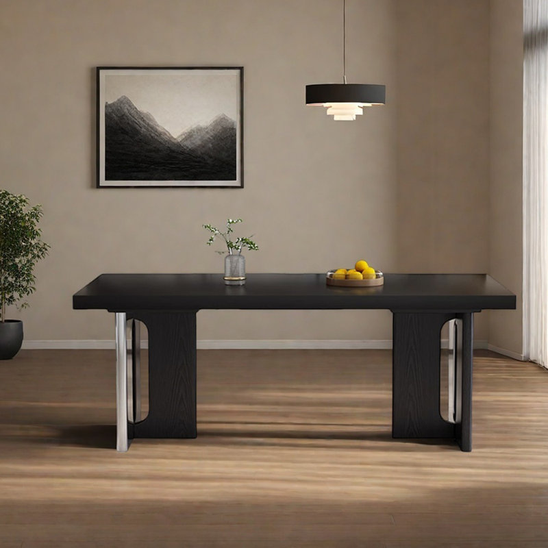 Table de salle à manger moderne et minimaliste, H 29,52 po x L 78,74 po x l 31,49 po