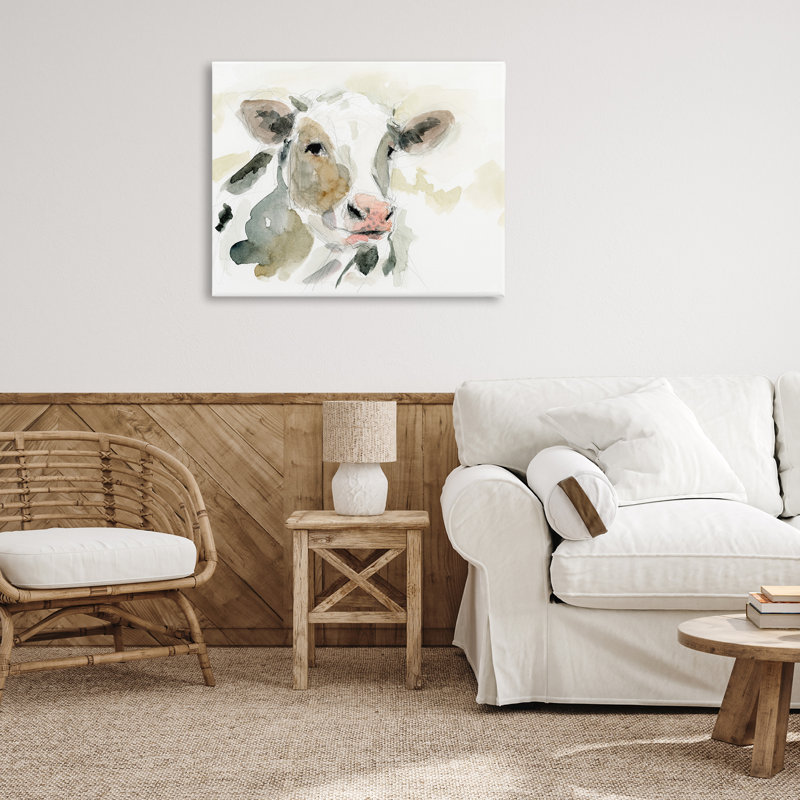 «Soft Soft Watercolor Cow» par Victoria Barnes, H 30 po x l 40 po