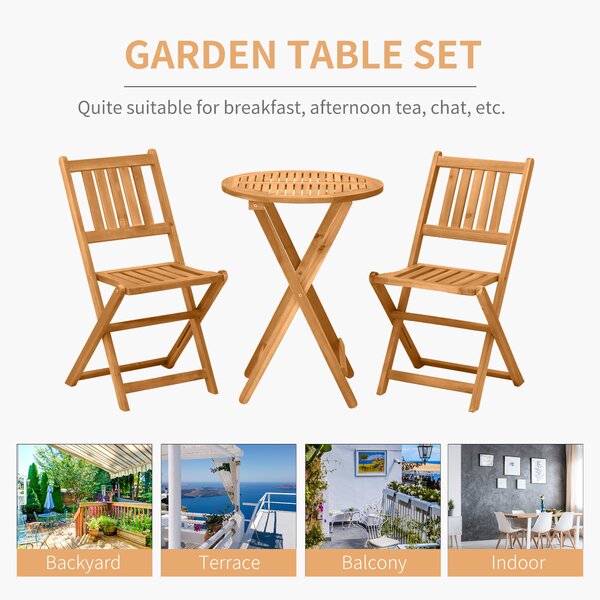 Bay Isle Home Rollo 2 - Person Round Outdoor Dining Set & Reviews | Wayfair