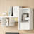 White Wall-Mounted Shelf Unit With 5 Shelf-300886930