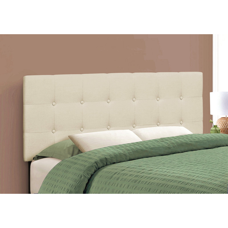 Lit, tête de lit seulement, lit double, chambre à coucher, revêtement, Lit double, Beige
