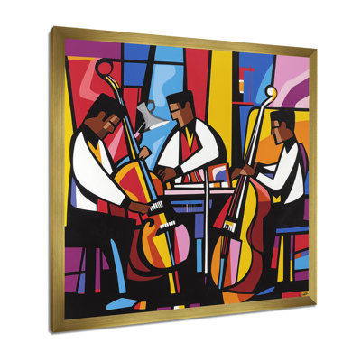 Art Deco Jazz Musisans In The Studio I - Music Jazz, reproduction d'art murale