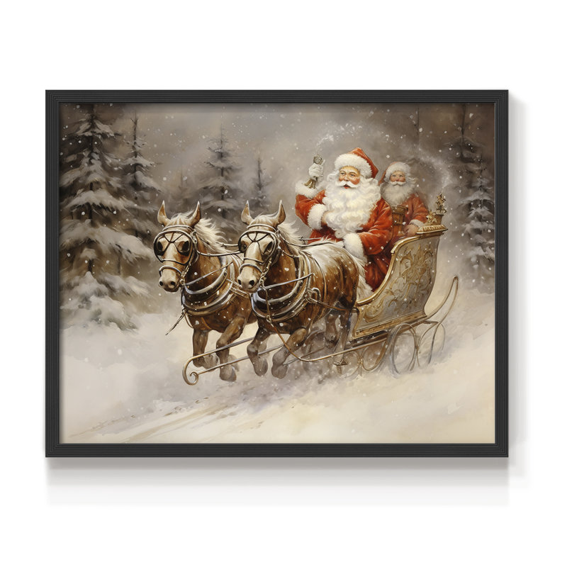 Chirstmas Art-CCCLVIII -Framed Print - Restickable, H 11 po x l 14 po, Noir, noir, noir, noir