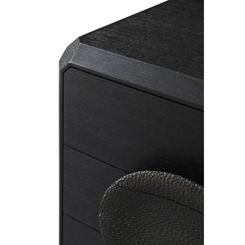 Spencer ST. James 3 - Drawer Nightstand, Onyx, 26" H x 26" W x 20" D