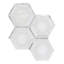 Carrelage mural mosaïque en métal 10 po x 12 po Artemis Hexagon-54243603