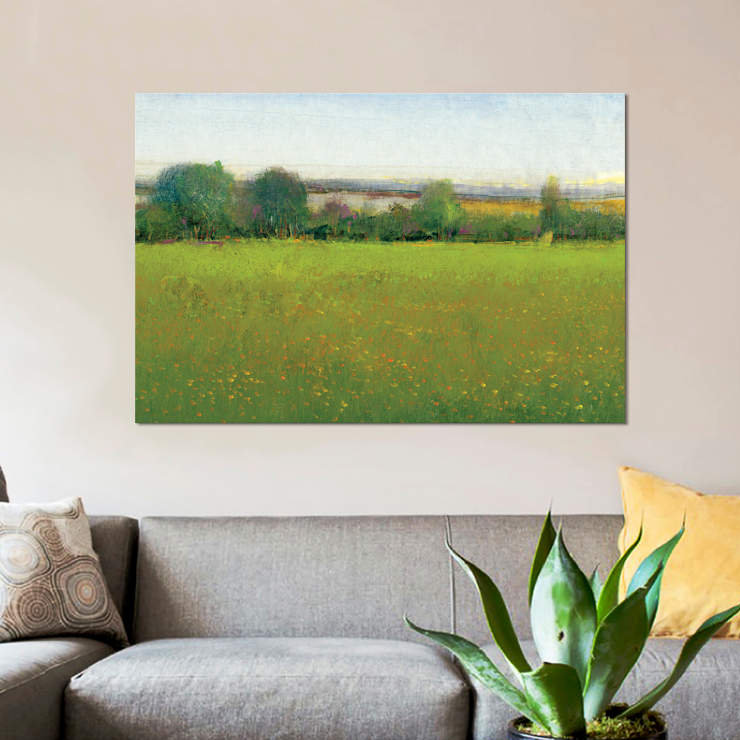 « verdoyants d’un naturel ii », impression sur toile, H 40 po x l 60 po x P 1,5 po, Pas de tapis, Toile tendue