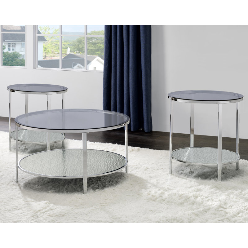 Coblitz Frostine 3 Piece Coffee Table Set