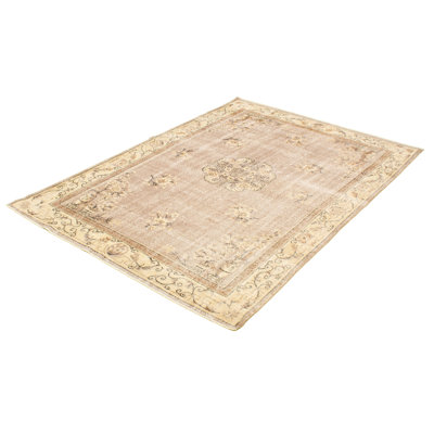 noué à la main en Tapis décoratif laine de conception unique 6 pi 11 po x 10 pi Deslynn 1980s