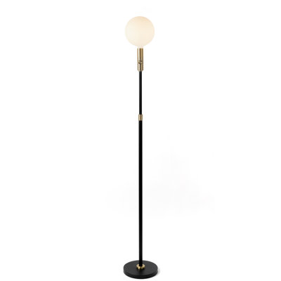 Poise Adjustable Floor Lamp In Brass With Sphere V