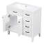 Meuble-lavabo sur pied simple 36,01 po avec comptoir en céramique Melusky-2127591084