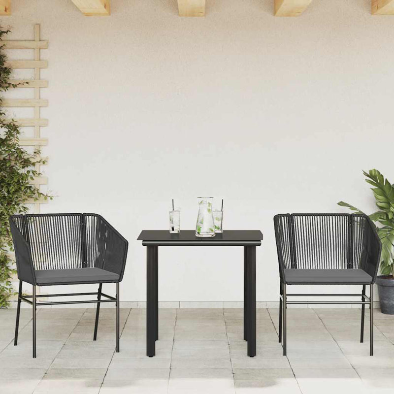 Ensemble repas d'extérieur gris foncé foncé