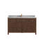 Teck de 60 po Sonoma X P 22 po De meuble-lavabo simple en noyer foncé-108258759