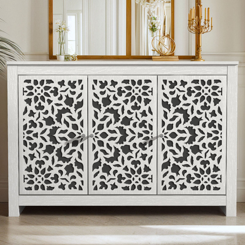 Buffet de 44,3 po de largeur Arrastia, Perle chêne blanc, Barli