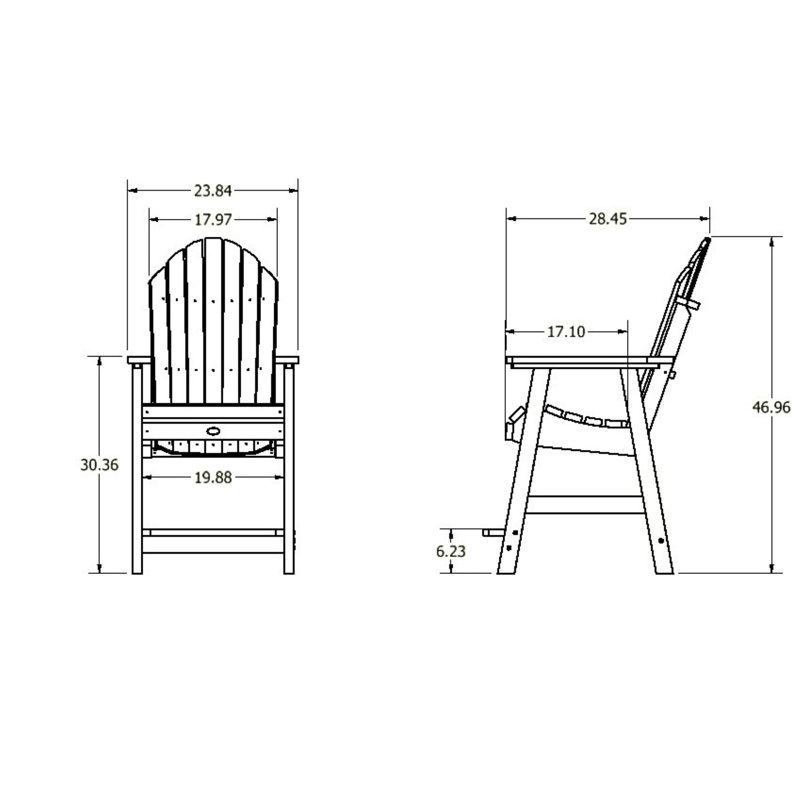 Fauteuil de terrasse Anette, Bleu Nantucket