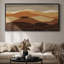 Impression sur toile encadrée, très grand, brun, doré, superposé, désert, paysage moderne-2119880983-2119881000