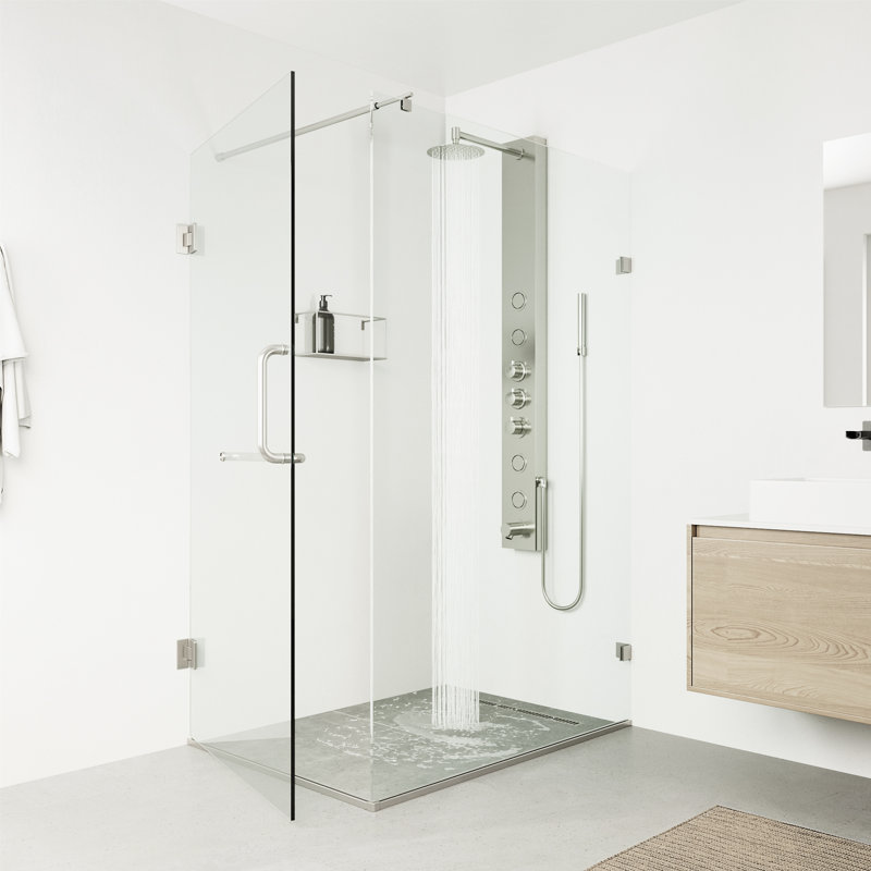 Panneau de douche 59,06 "avec pomme de douche fixe Bowery, Acier inoxydable