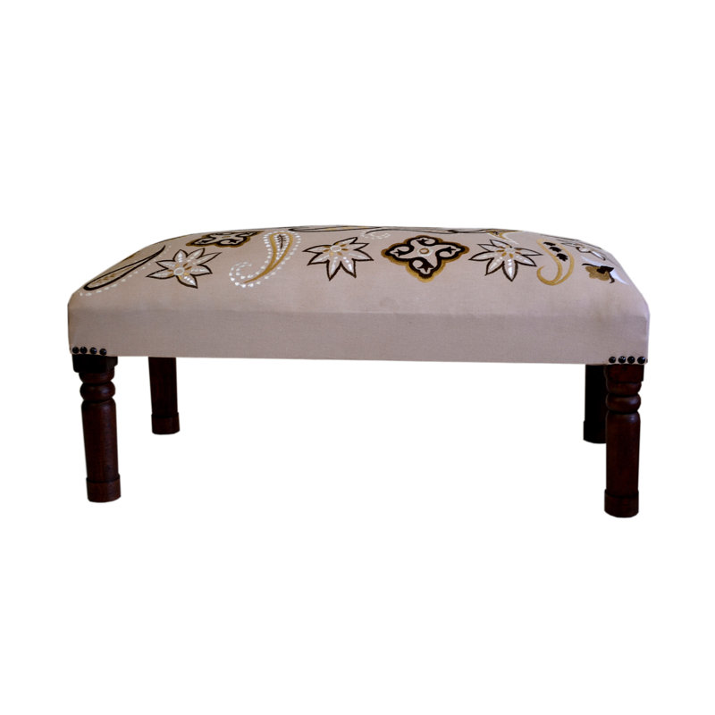 Banc rembourré en bois Juaita
