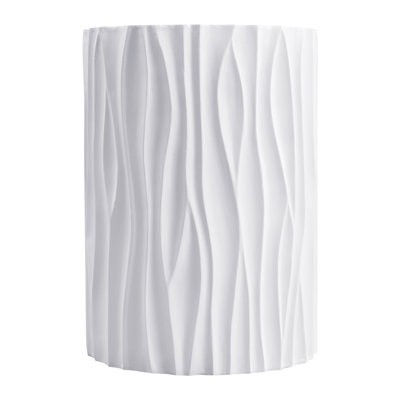 Modern  Outdoor Side Table With Wavy Fluted Design