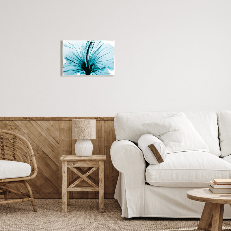 «Blue Flower X-Ray On MDF» par Albert Koetsier, reproduction, H 10 po x l 15 po x P 0,5 po