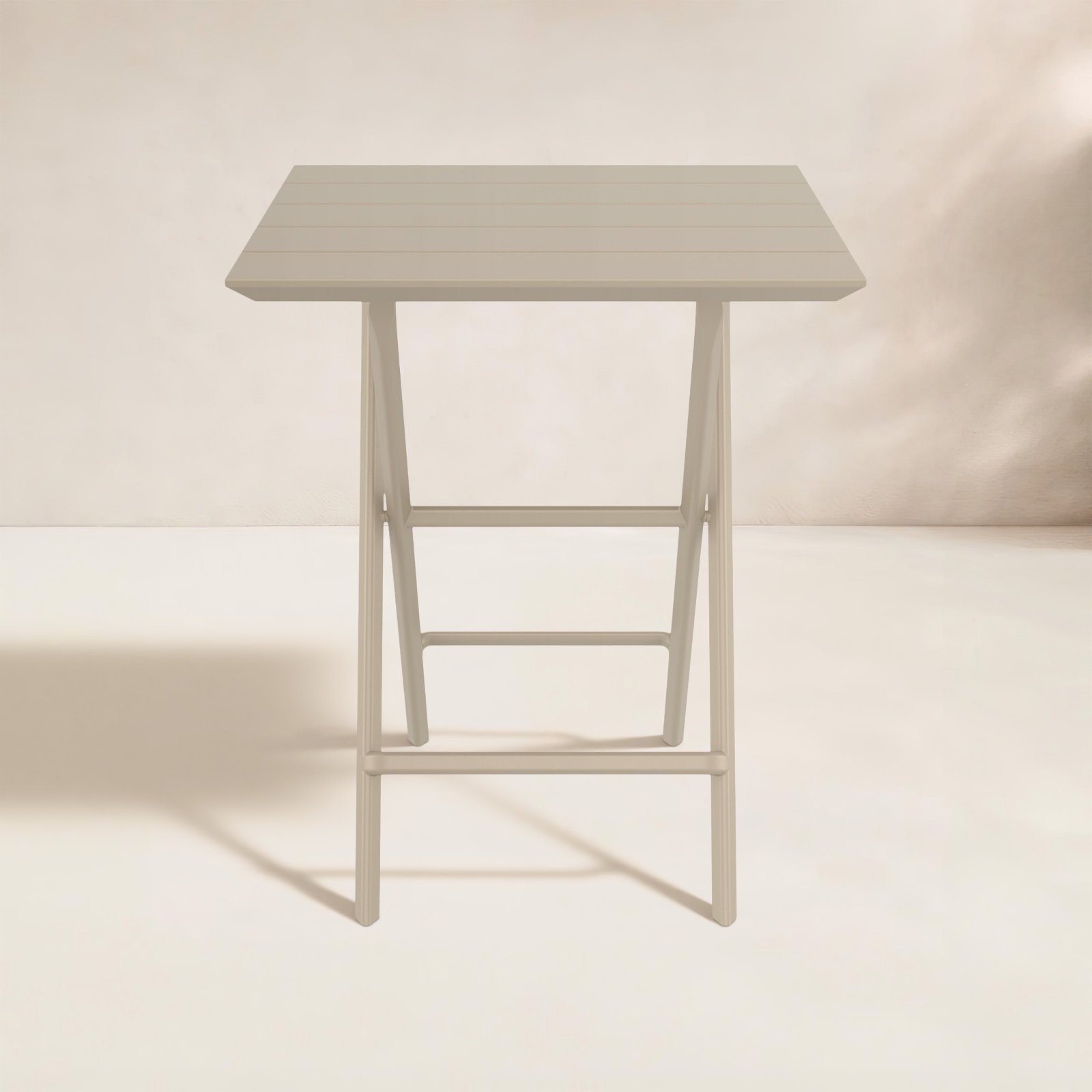 24" Patio Dining Table, Taupe