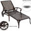 Chaise longue en aluminium coulé brun 1Pcs