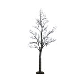 6ft. Pre-Lit Halloween Minimalist Twig Artificial Fall Tree with 320 Orange and Purple LED Lights
