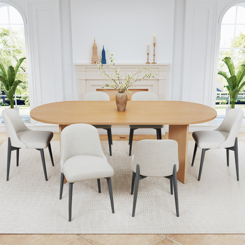 Ensemble repas 6 personnes Nina, Chêne