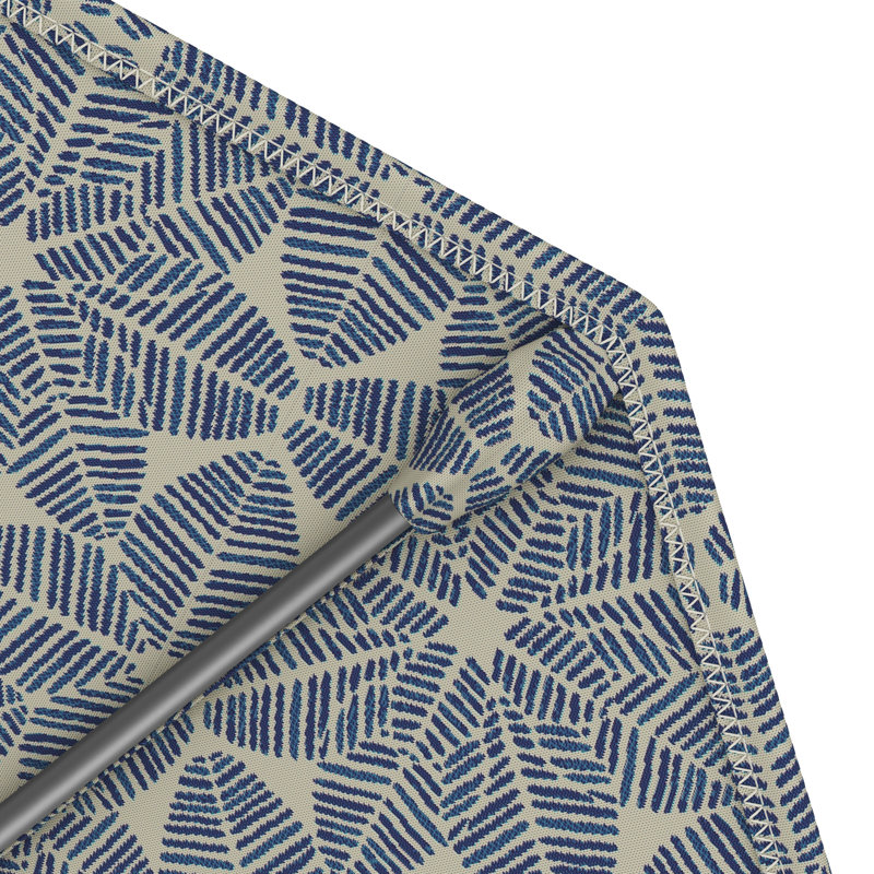 Parasol de marché 9 pi Santana Praneeth, Palmier azur - Pacifica Premium, Gris