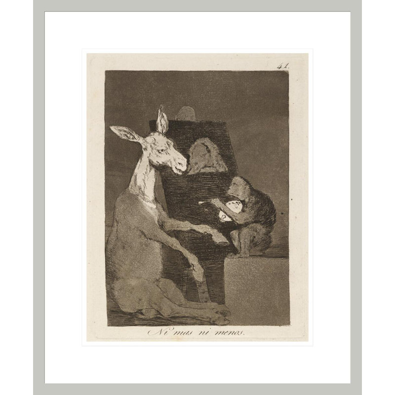 Ni mas ni menos. (Ni ni plus ni moins.) Par Francisco de Goya - Impression sur toile, H 21,32 po x l 17,75 po
