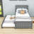 Twin Size Platform Bed with Trundle-541587308